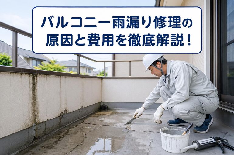 バルコニー雨漏り修理