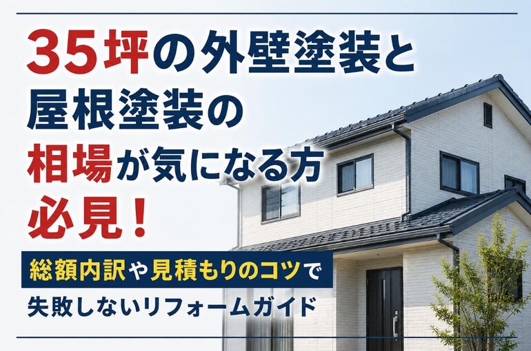 外壁塗装 屋根塗装 相場 35坪 (1)