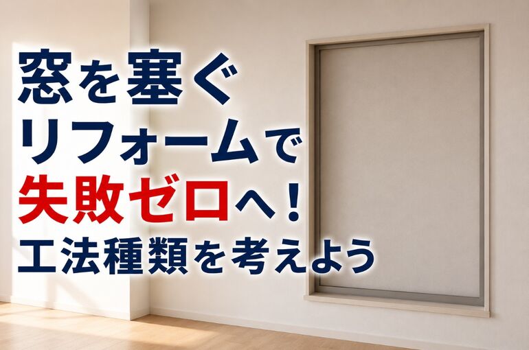 窓を塞ぐ リフォーム
