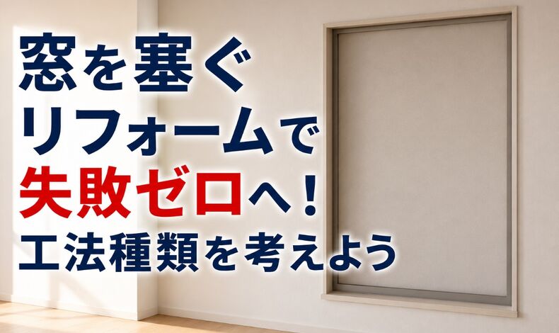 窓を塞ぐ リフォーム